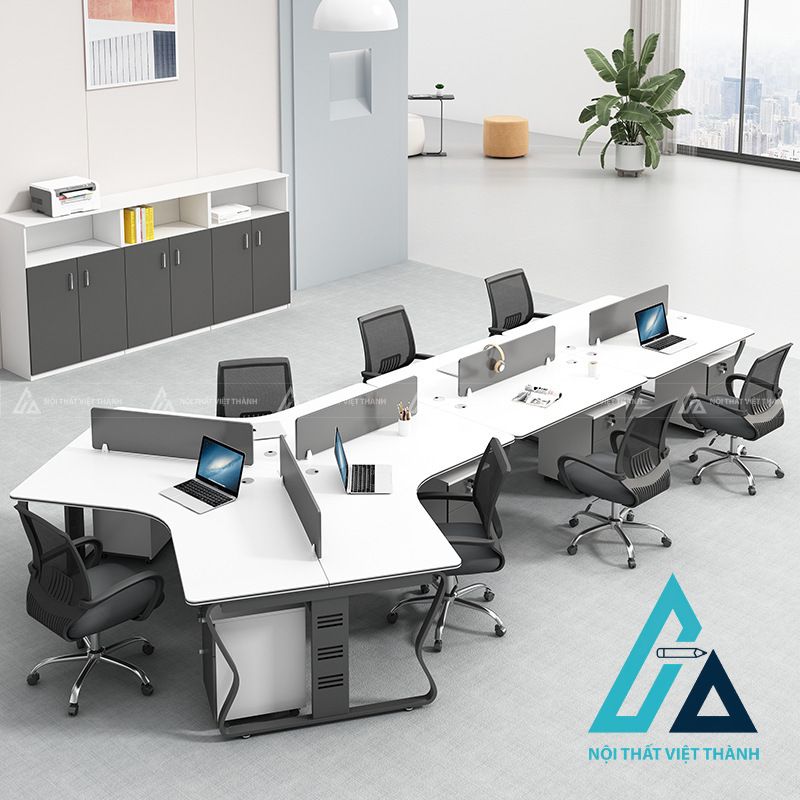 Bàn Làm Việc Nhân Viên Văn Phòng Tiện Nghi Gọn Gàng 2
