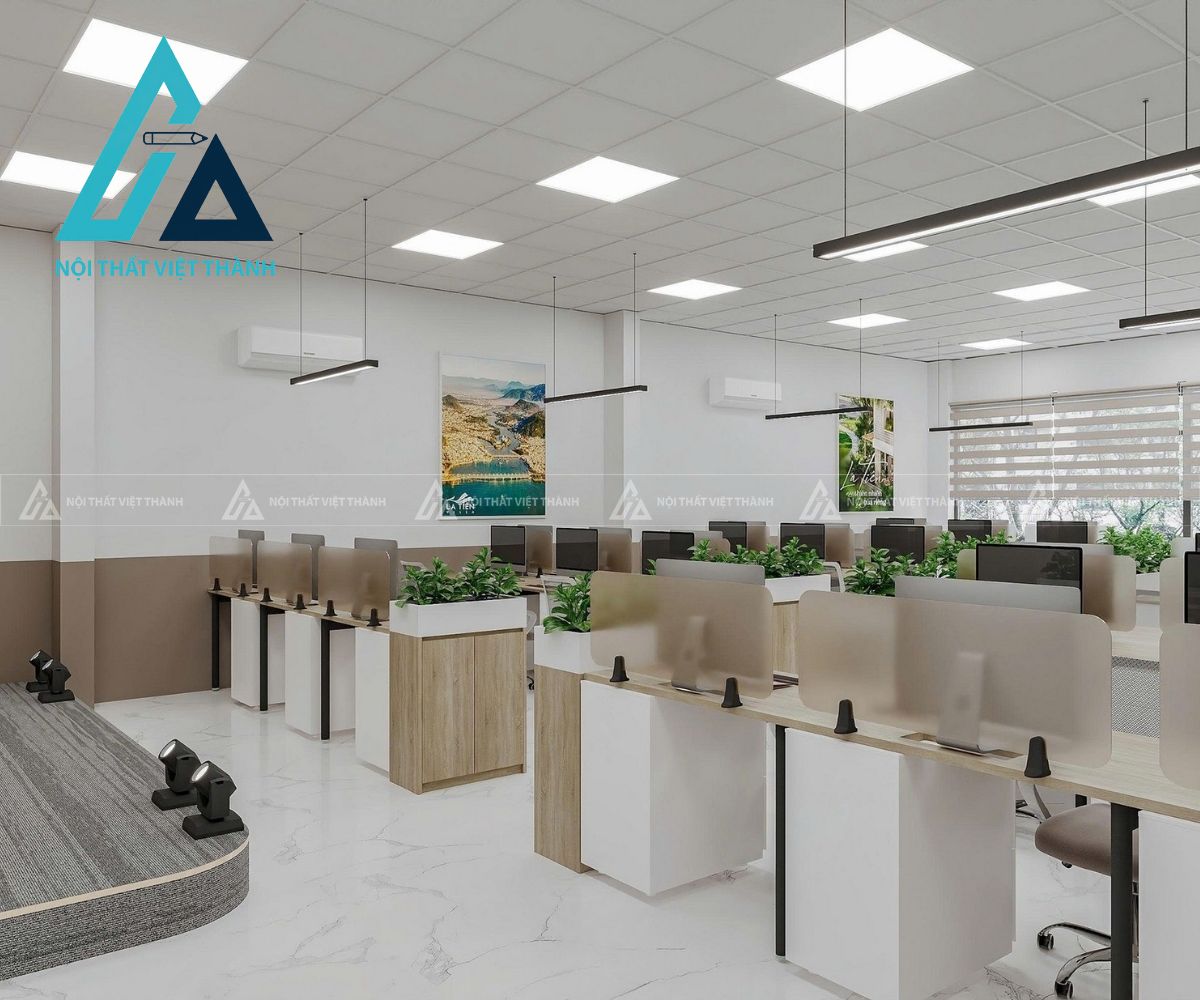 Bàn Làm Việc Nhân Viên Hiện Đại Thiết Kế Tinh Gọn 2