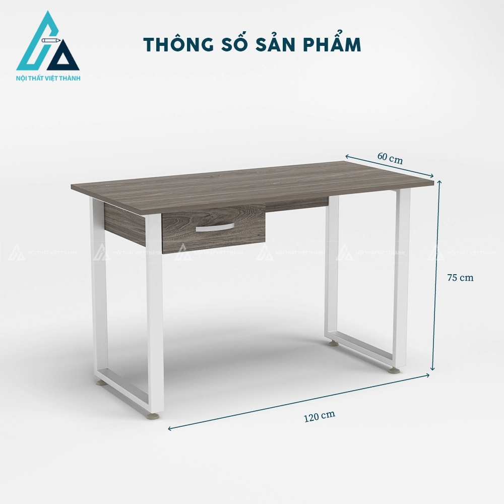 Bàn nhân viên chân sắt hộp tủ vuông thiết kế chắc chắn 3