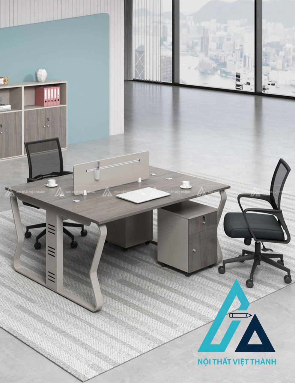 Bàn Làm Việc Nhân Viên Hiện Đại Thiết Kế Tối Giản Cho Văn Phòng Trẻ 3