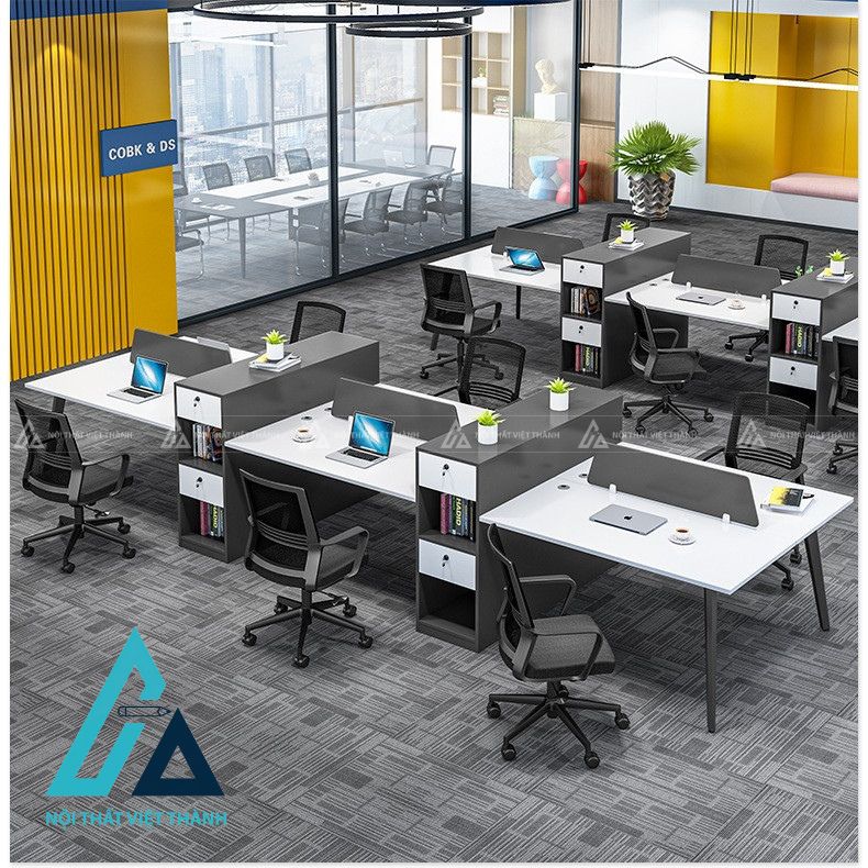 Bàn Làm Việc Nhân Viên Thiết Kế Chắc Chắn Đảm Bảo Độ Bền Cao 3