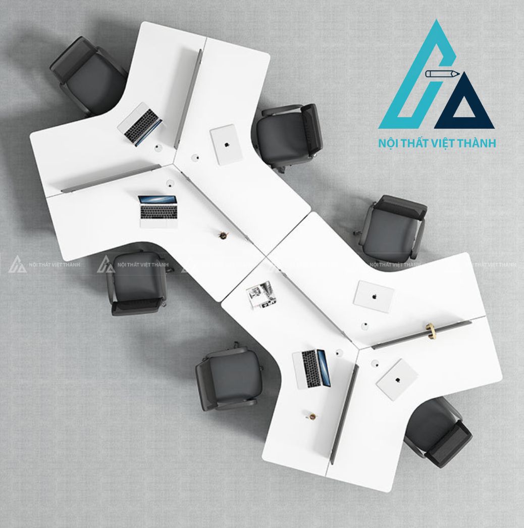 Bàn Làm Việc Nhân Viên Văn Phòng Tiện Nghi Gọn Gàng 3