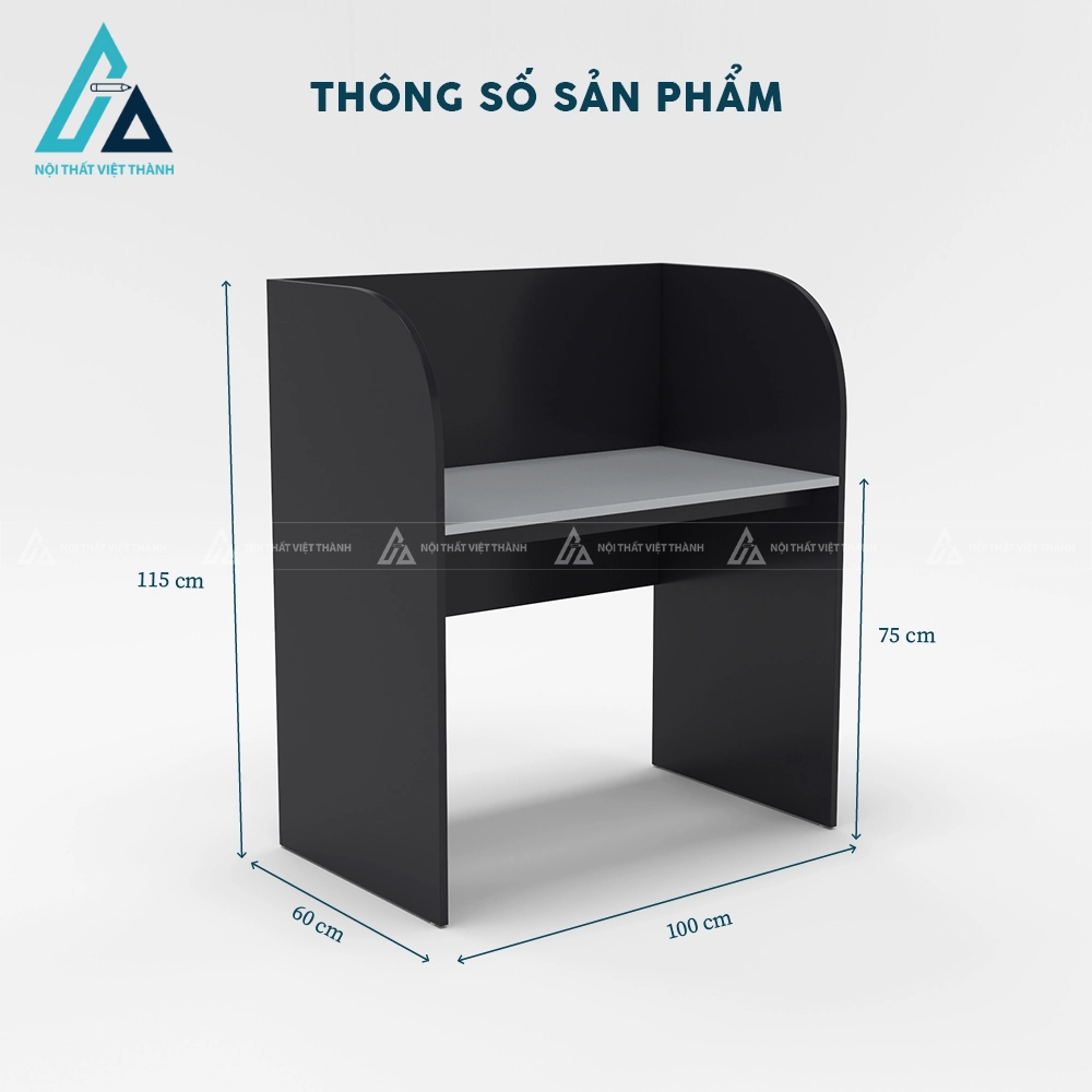 Bàn làm việc nhân viên thiết kế bo góc thanh lịch 3