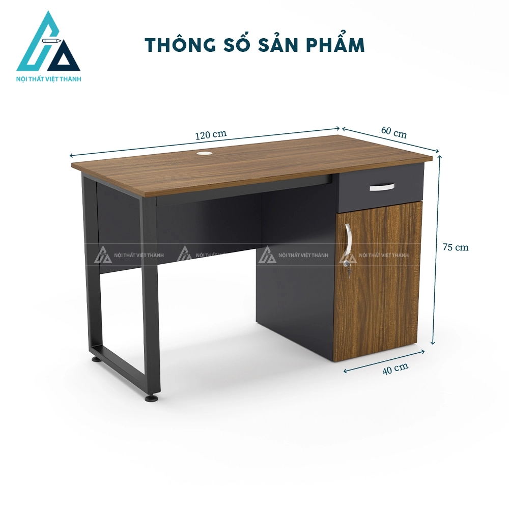 Bàn làm việc nhân viên thiết kế hộc tủ đa năng 4