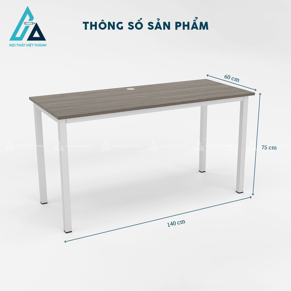 Bàn văn phòng thiết kế đơn giản chân vuông sơn tĩnh điện 4