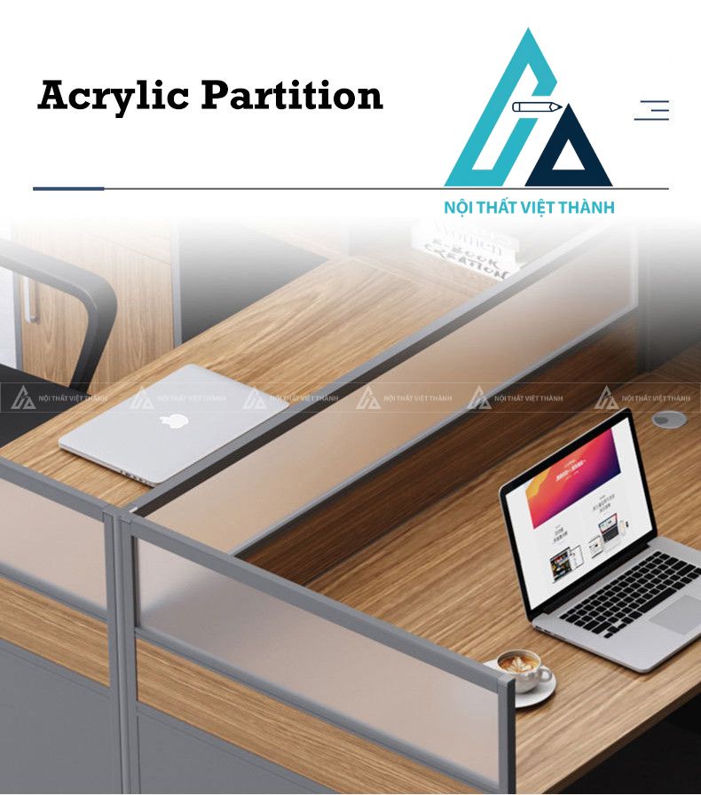 Bàn Làm Việc Nhân Viên Kiểu Dáng Thanh Lịch Phù Hợp Công Sở 5