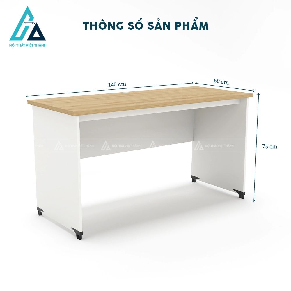Bàn làm việc văn phòng chân gỗ có khóa an toàn 5
