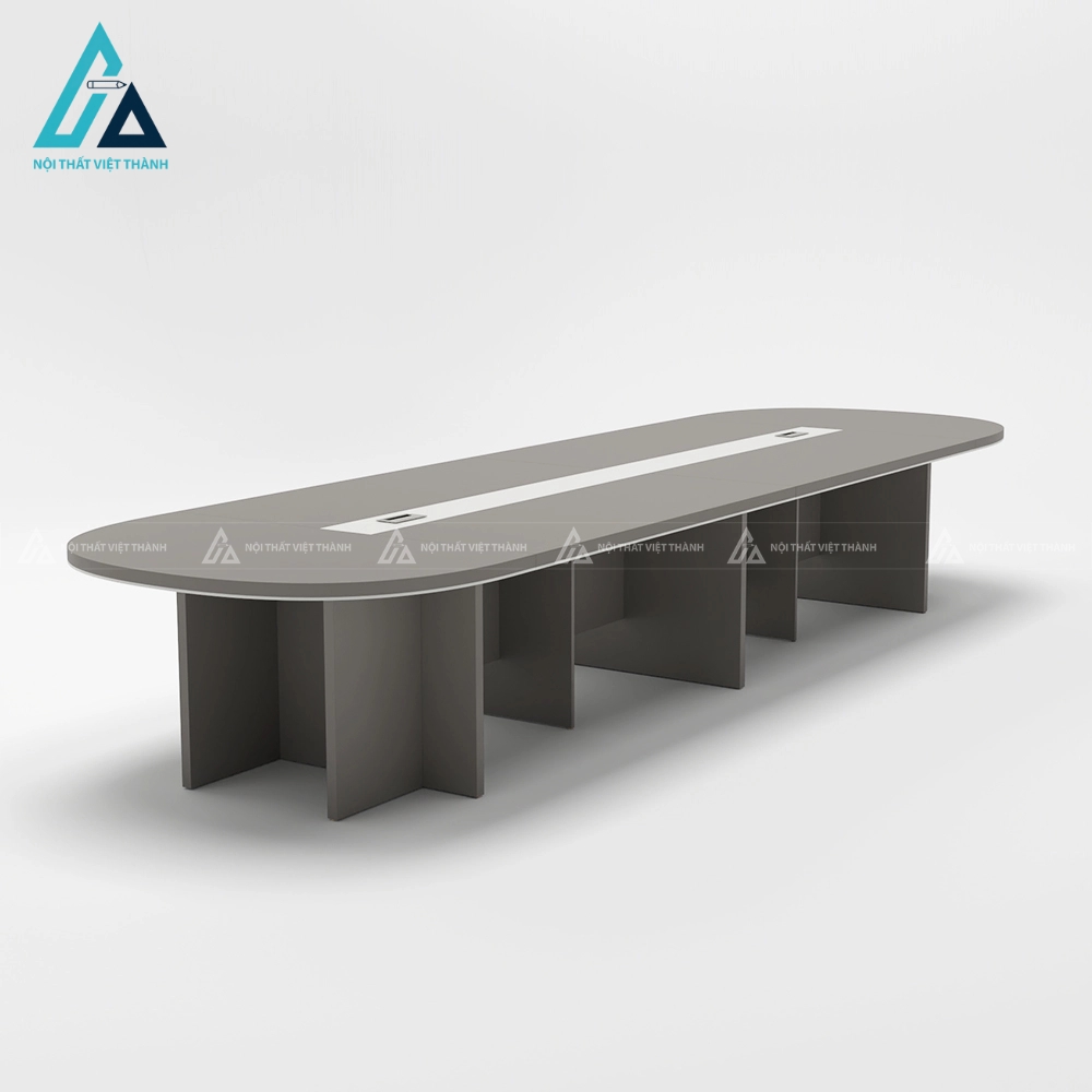 Bàn họp oval 4m8 thiết kế bo tròn sang trọng