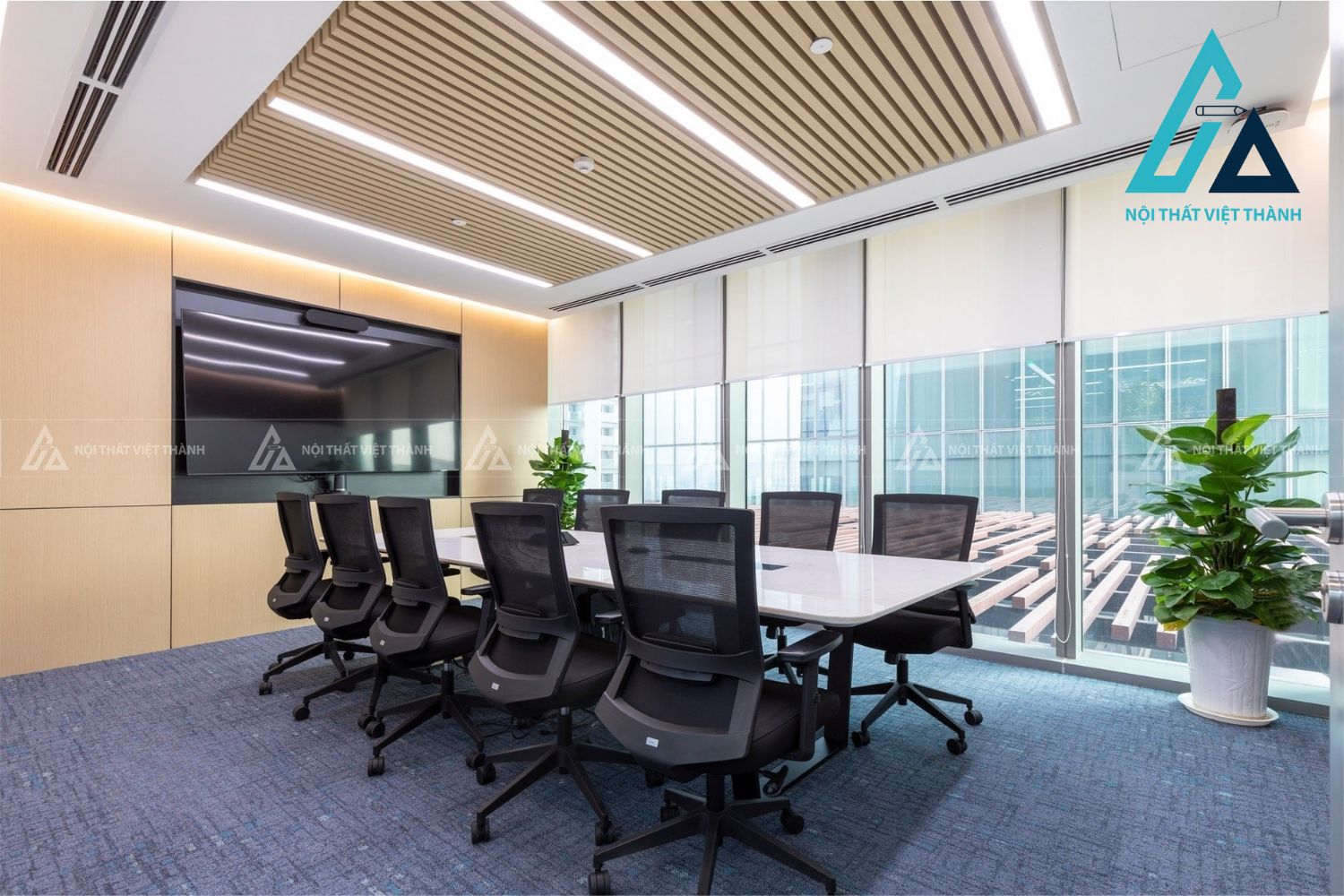 Bàn phòng họp chữ nhật truyền thống