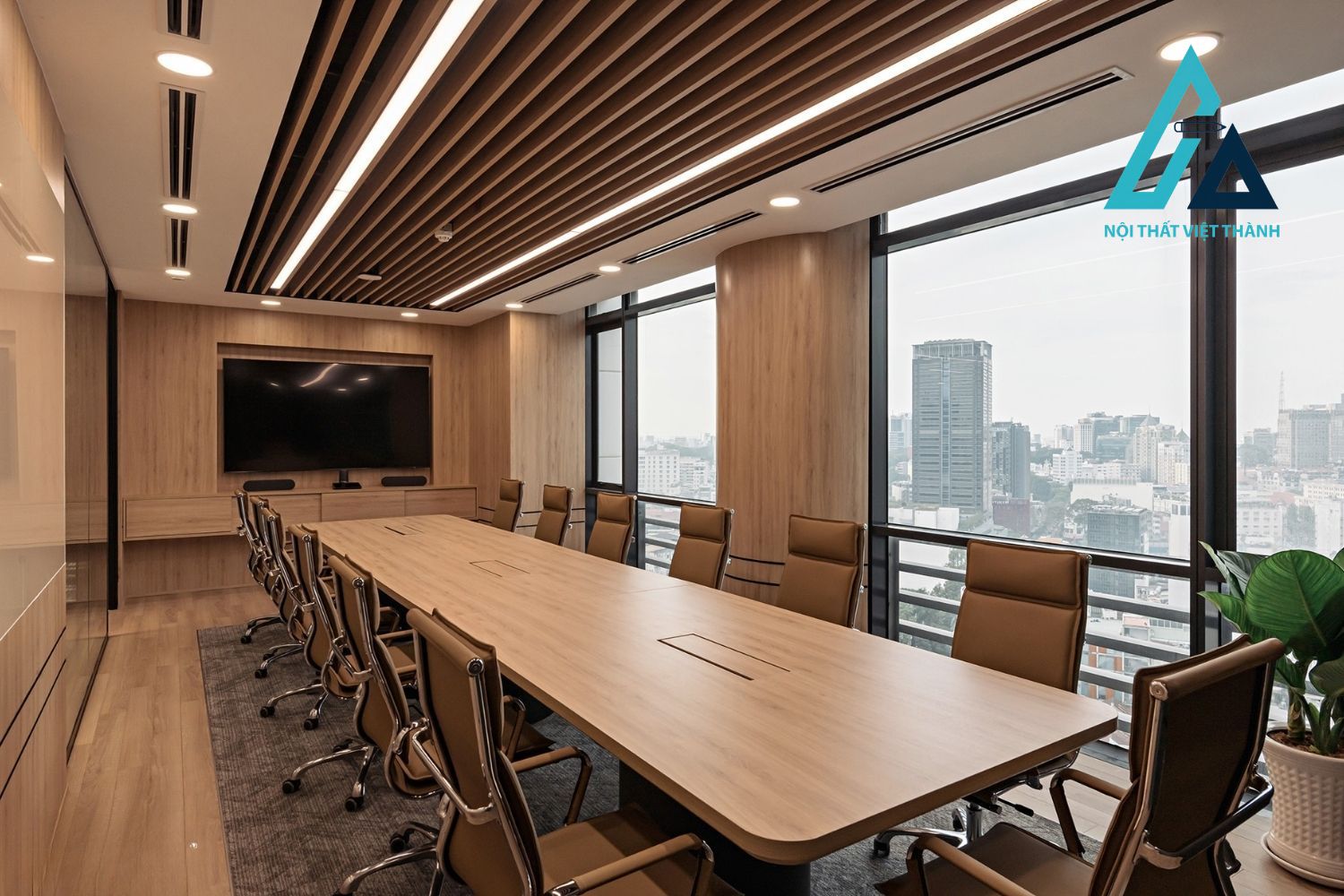 Kích thước bàn phòng họp theo diện tích phòng