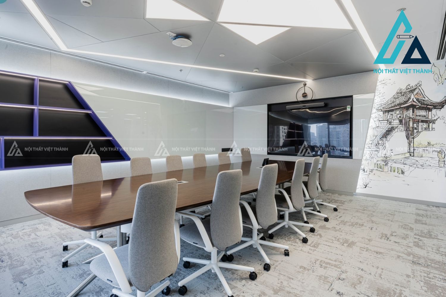 Mẫu bàn phòng họp với chất liệu đa dạng