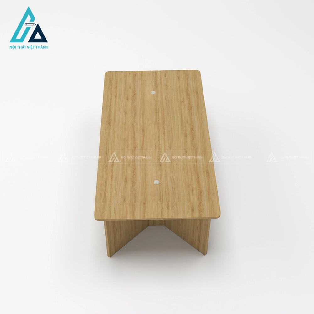 Bàn họp gỗ 2m4 chân chữ v cách điệu sang trọng 3