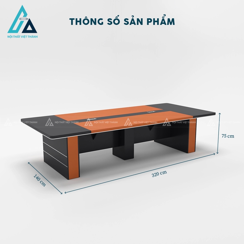 Bàn họp 3m2 tông màu nổi bật cho không gian sáng tạo 3