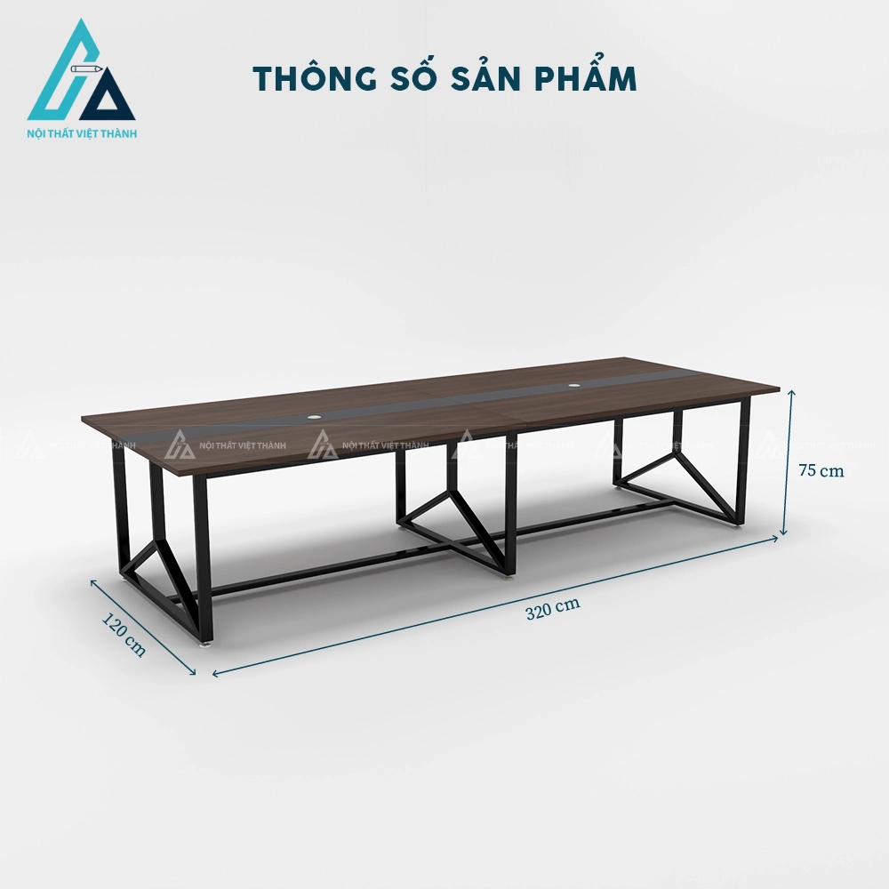 Bàn phòng họp lớn 3m2 thiết kế tối giản 3