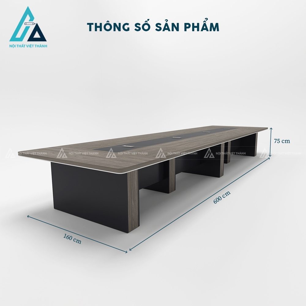 Bàn phòng họp hiện đại 6m chống trầy cao cấp 3