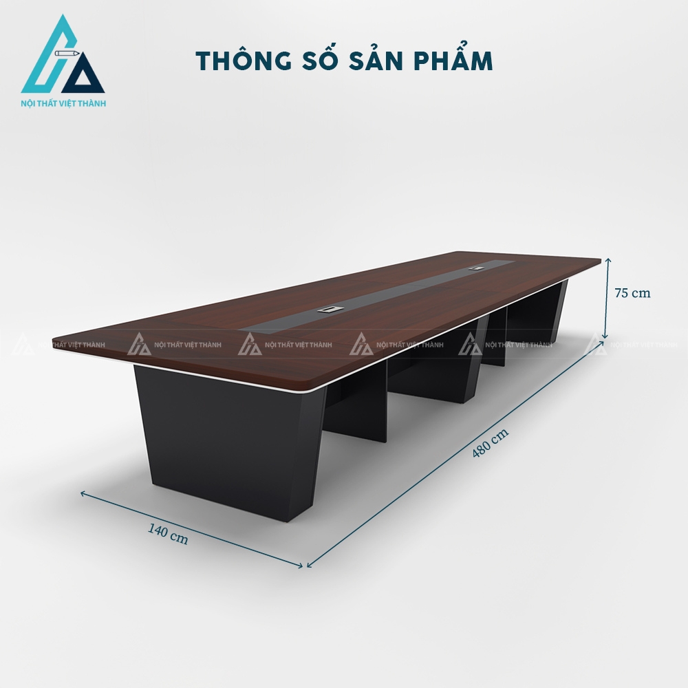 Bàn họp văn phòng 4m8 kích thước lớn sang trọng 4