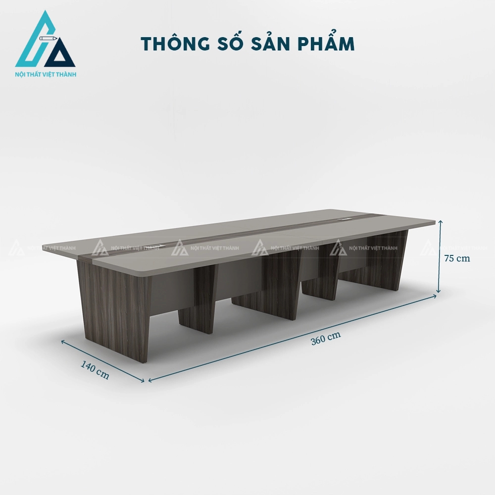 Bàn phòng họp hội nghị 3m6 thiết kế tối giản tinh tế 4