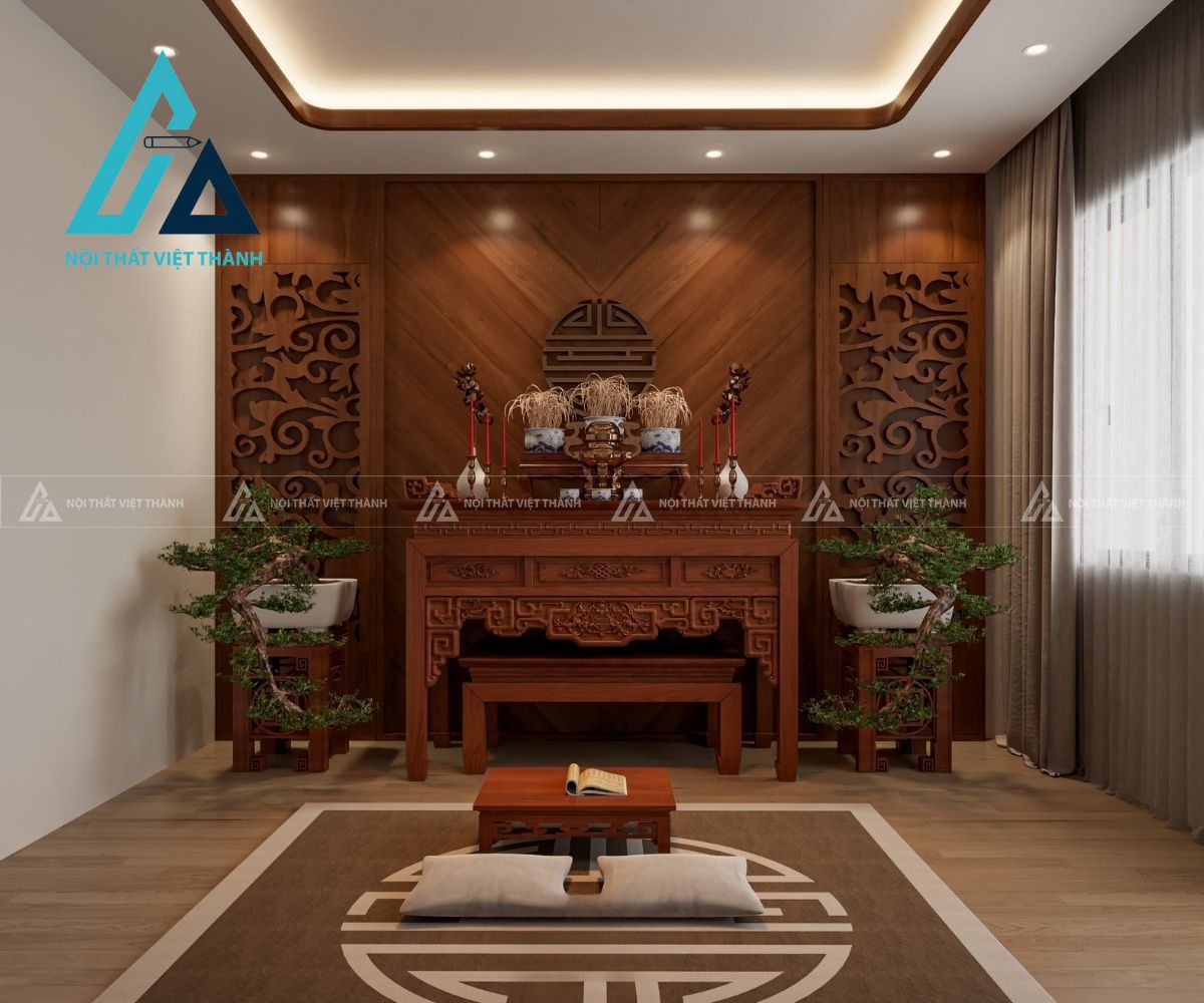 Thiết kế và thi công bàn thờ chuẩn phong thuỷ