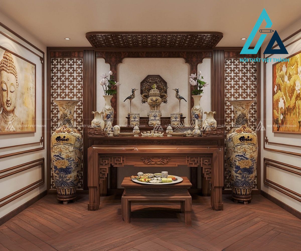 Bàn thờ truyền thống trang nghiêm