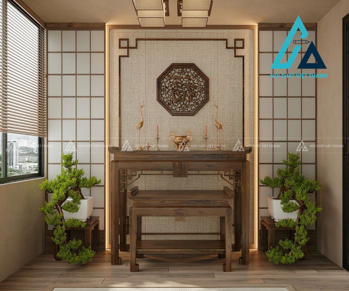 Bàn thờ đứng phù hợp nhiều không gian sống