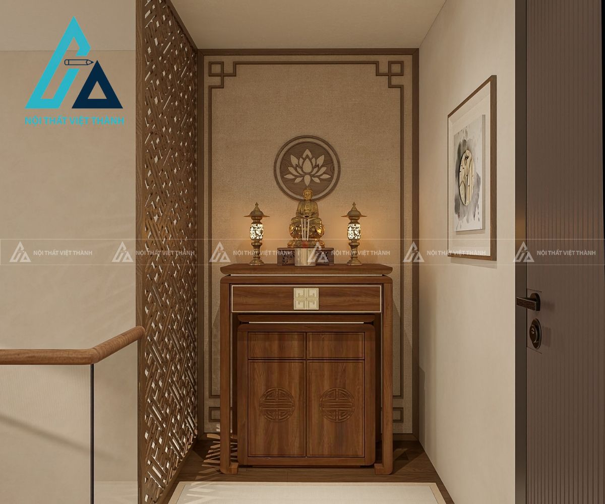 Bàn thờ kết hợp vách ngăn trang trí