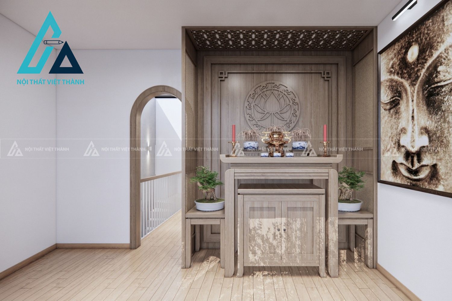 Bàn Thờ Gỗ Đẹp Trang Nghiêm Cho Không Gian Tâm Linh