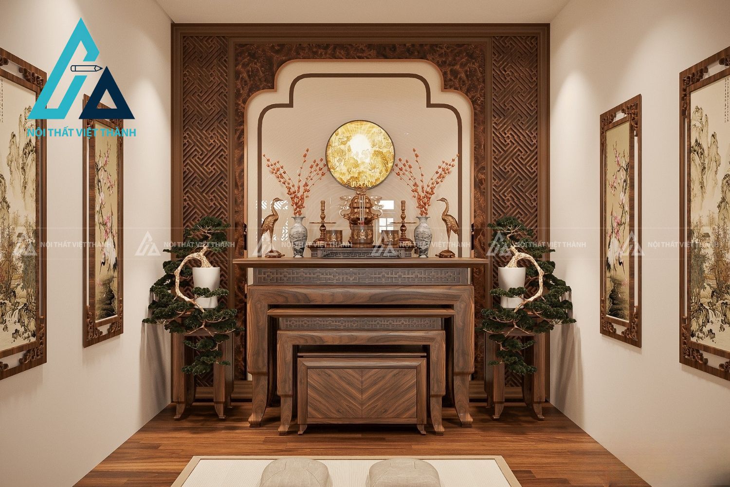 Bàn Thờ Phòng Thờ Thiết Kế Tối Giản Hiện Đại