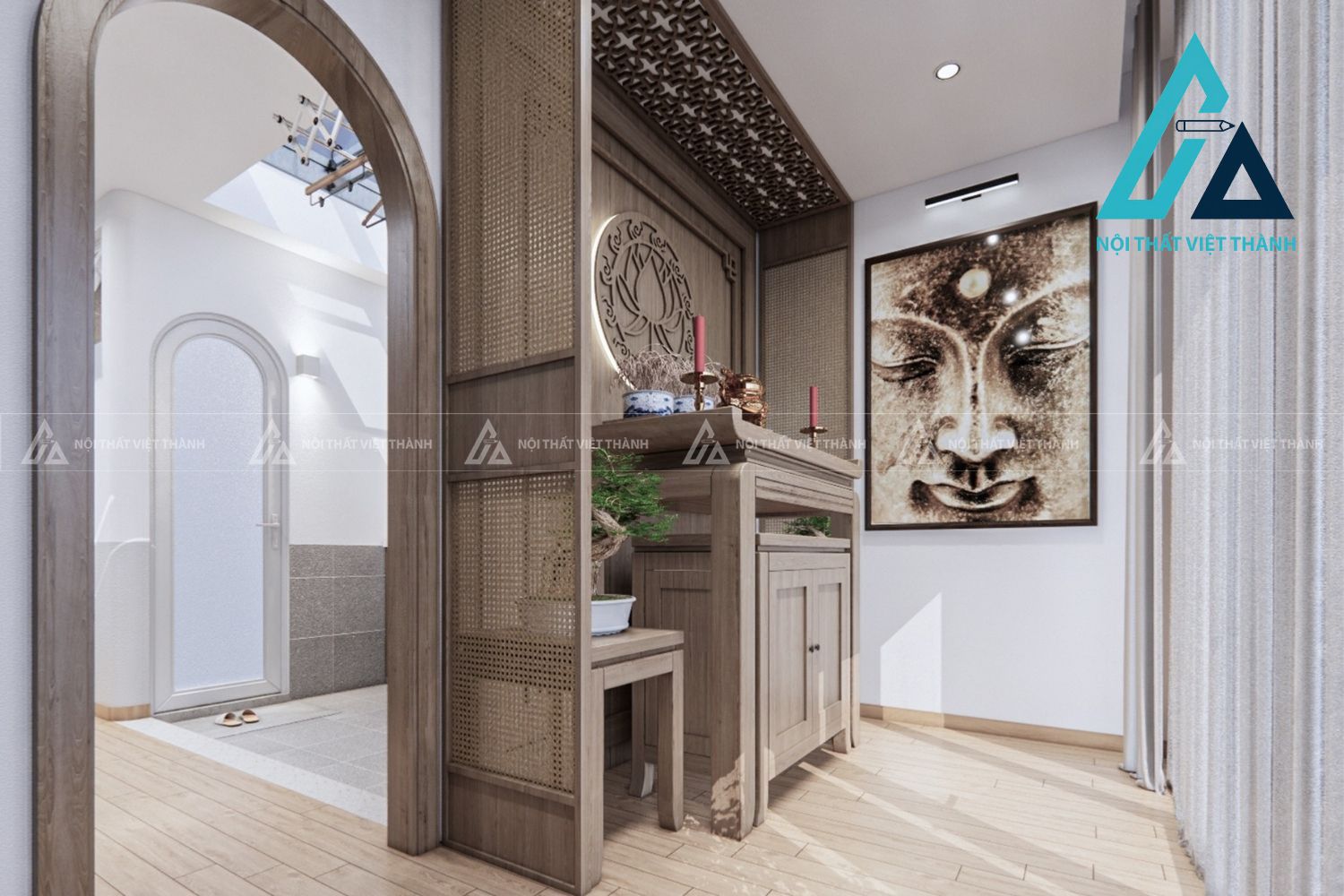 Bàn Thờ Gỗ Đẹp Trang Nghiêm Cho Không Gian Tâm Linh 1