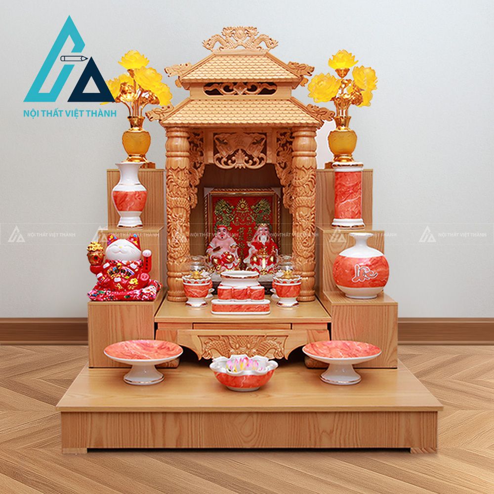Bàn thờ thần tài có mái che