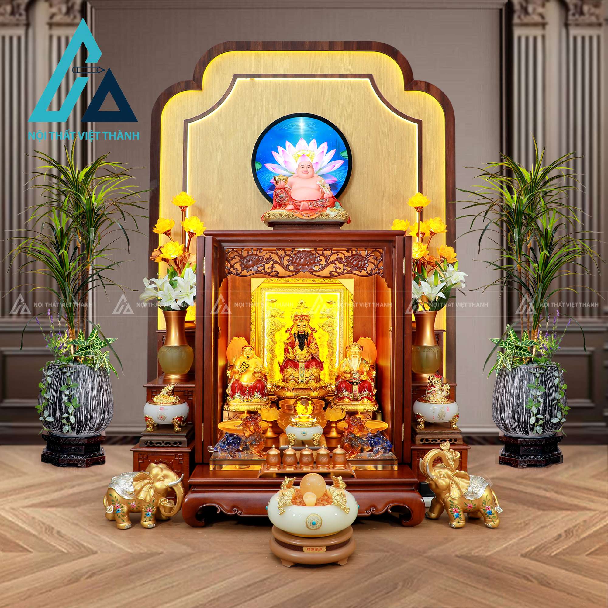 Bàn thờ thần tài thu hút tài lộc 2026