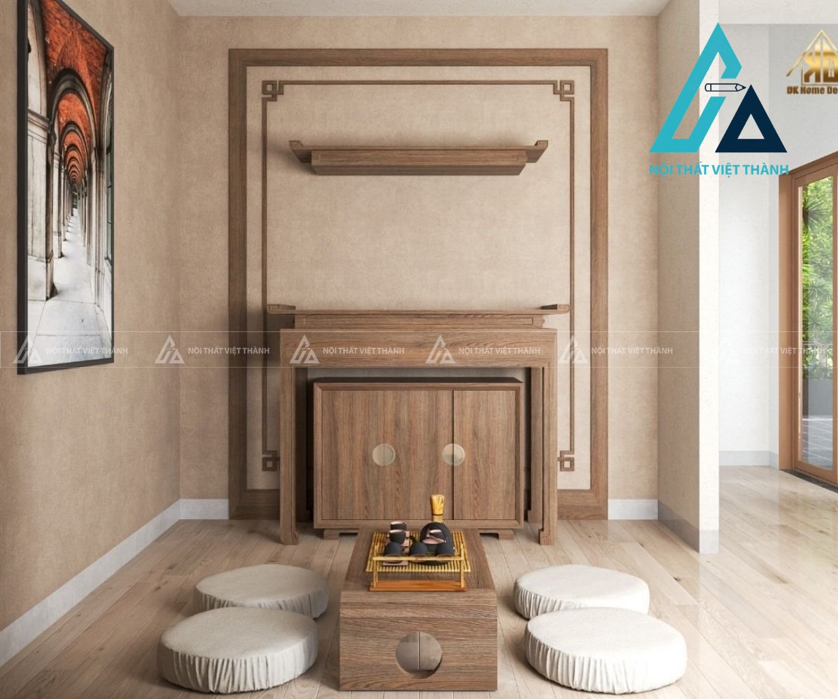 Bàn thờ treo kết hợp với bàn thờ đứng