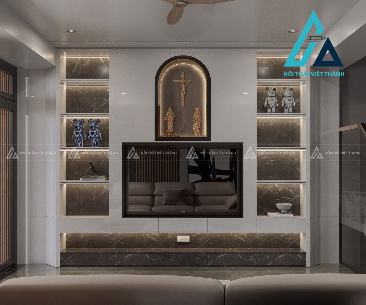 Bàn thờ treo cho không gian hiện đại