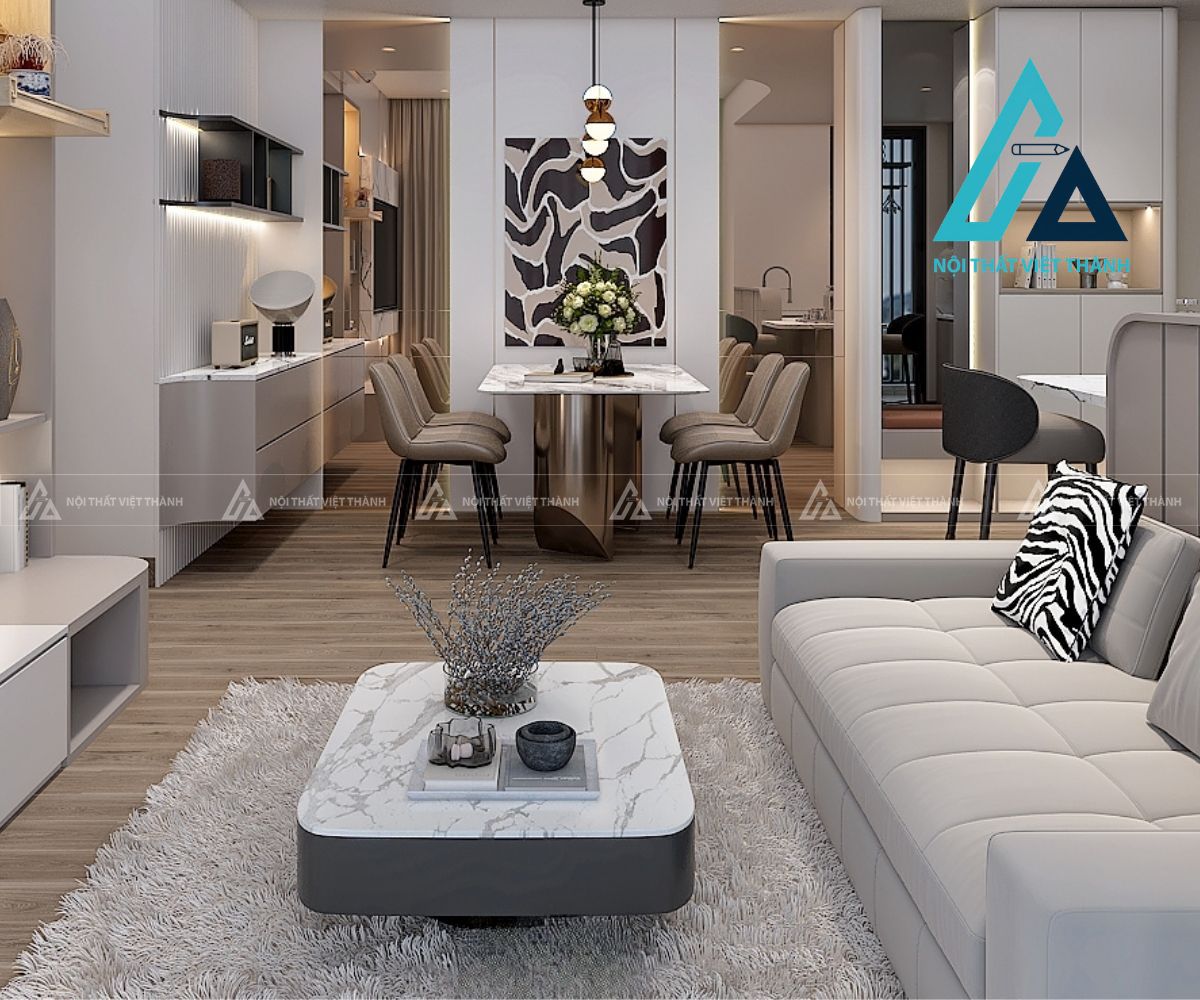 Bàn trà tạo sự hài hoà cho phòng khách