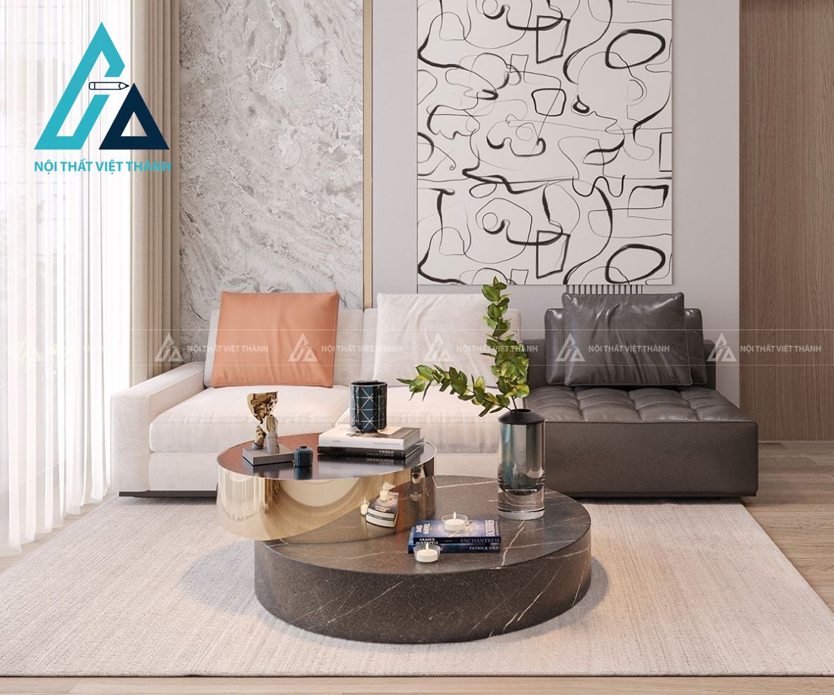 Bàn trà liên kết với sofa