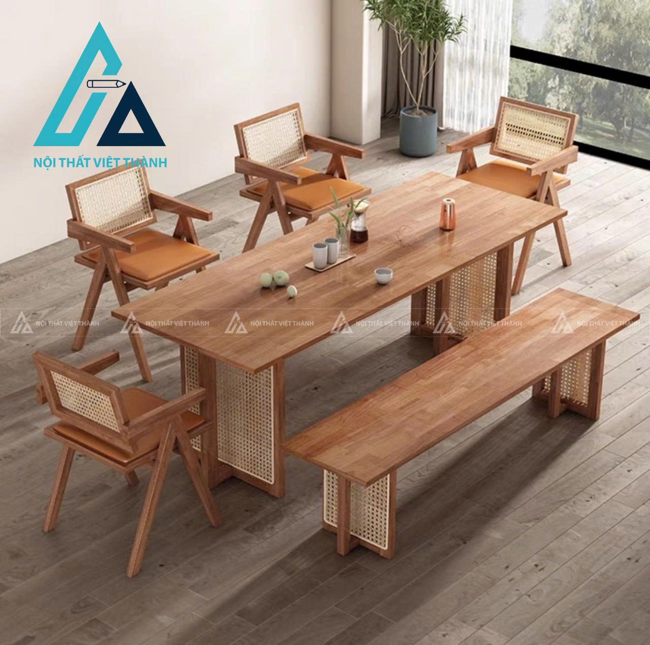Bộ bàn ăn lớn cho không gian rộng