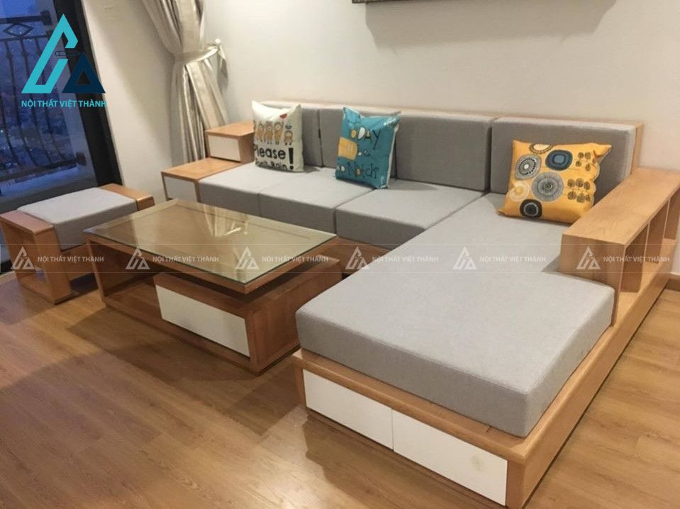 Bàn ghế sofa gỗ hiện đại