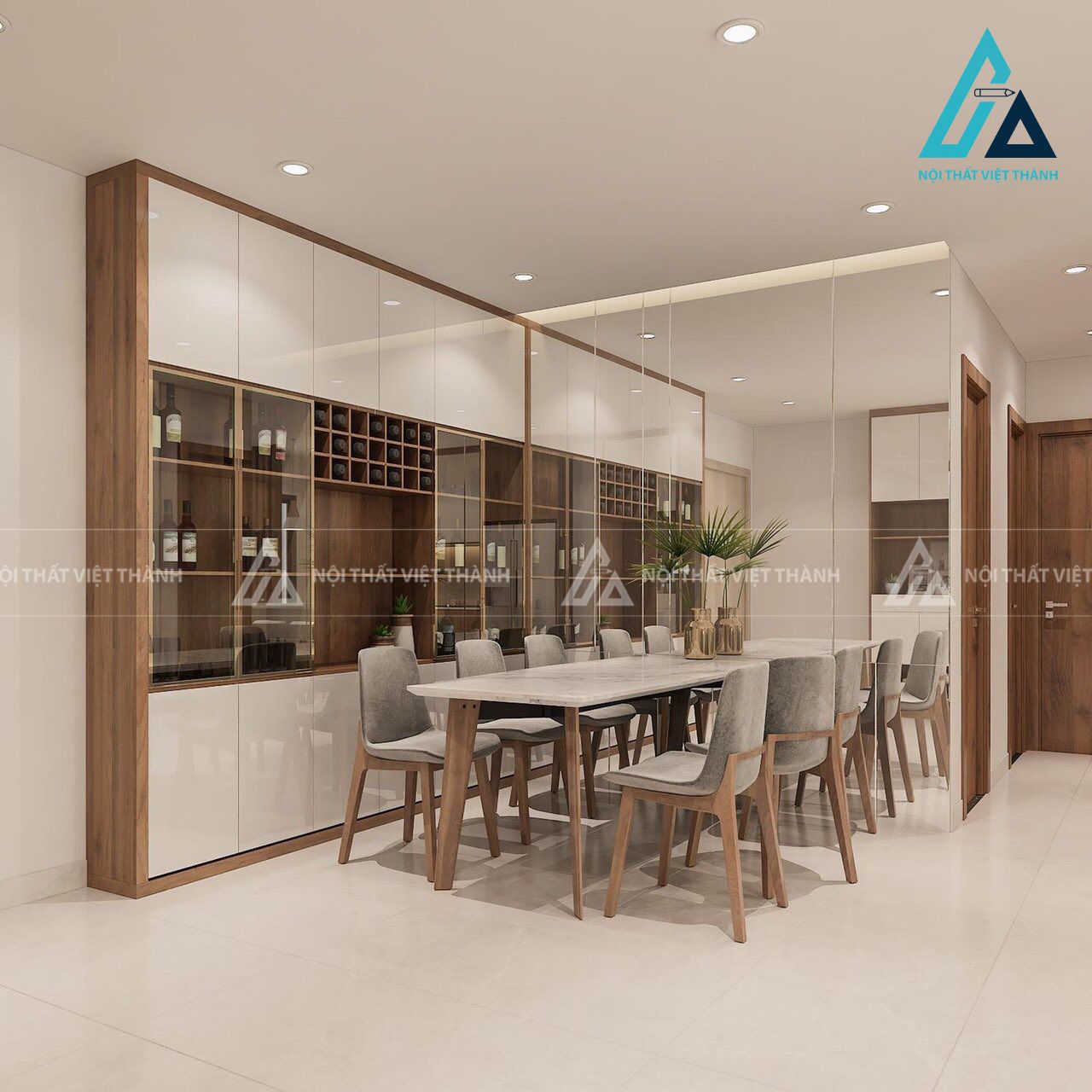 Căn bếp với hệ tủ kịch trần tối đa công năng lưu trữ