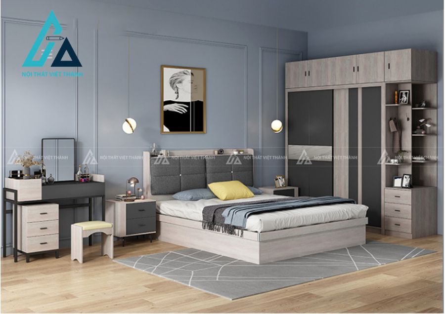 Combo nội thất phòng ngủ tone trầm