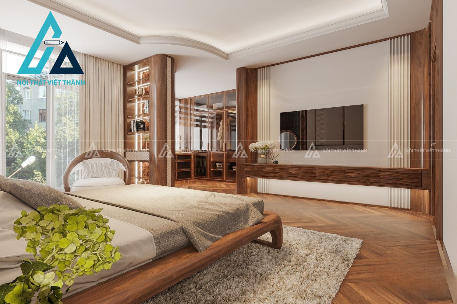 Bộ Phòng Ngủ Gỗ Tự Nhiên Phong Cách Tối Giản Thanh Lịch