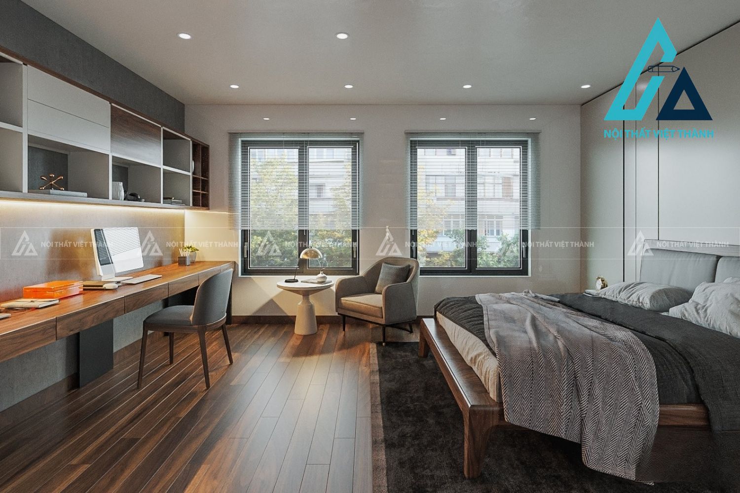 Combo Nội Thất Phòng Ngủ Gỗ Tự Nhiên Sang Trọng Hiện Đại 1