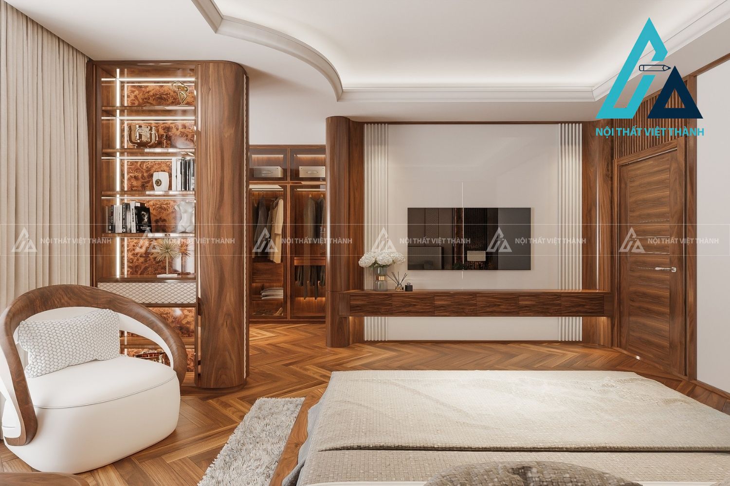 Bộ Phòng Ngủ Gỗ Tự Nhiên Phong Cách Tối Giản Thanh Lịch 1