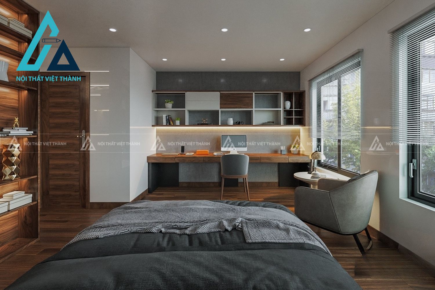 Combo Nội Thất Phòng Ngủ Gỗ Tự Nhiên Sang Trọng Hiện Đại 2