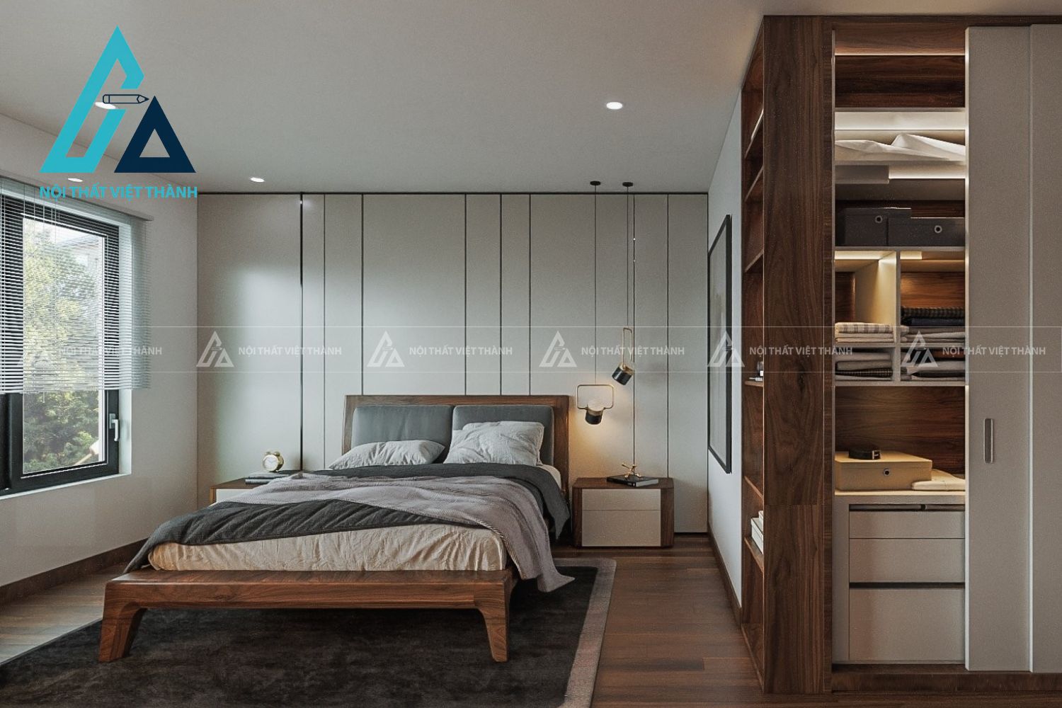 Combo Nội Thất Phòng Ngủ Gỗ Tự Nhiên Sang Trọng Hiện Đại 3