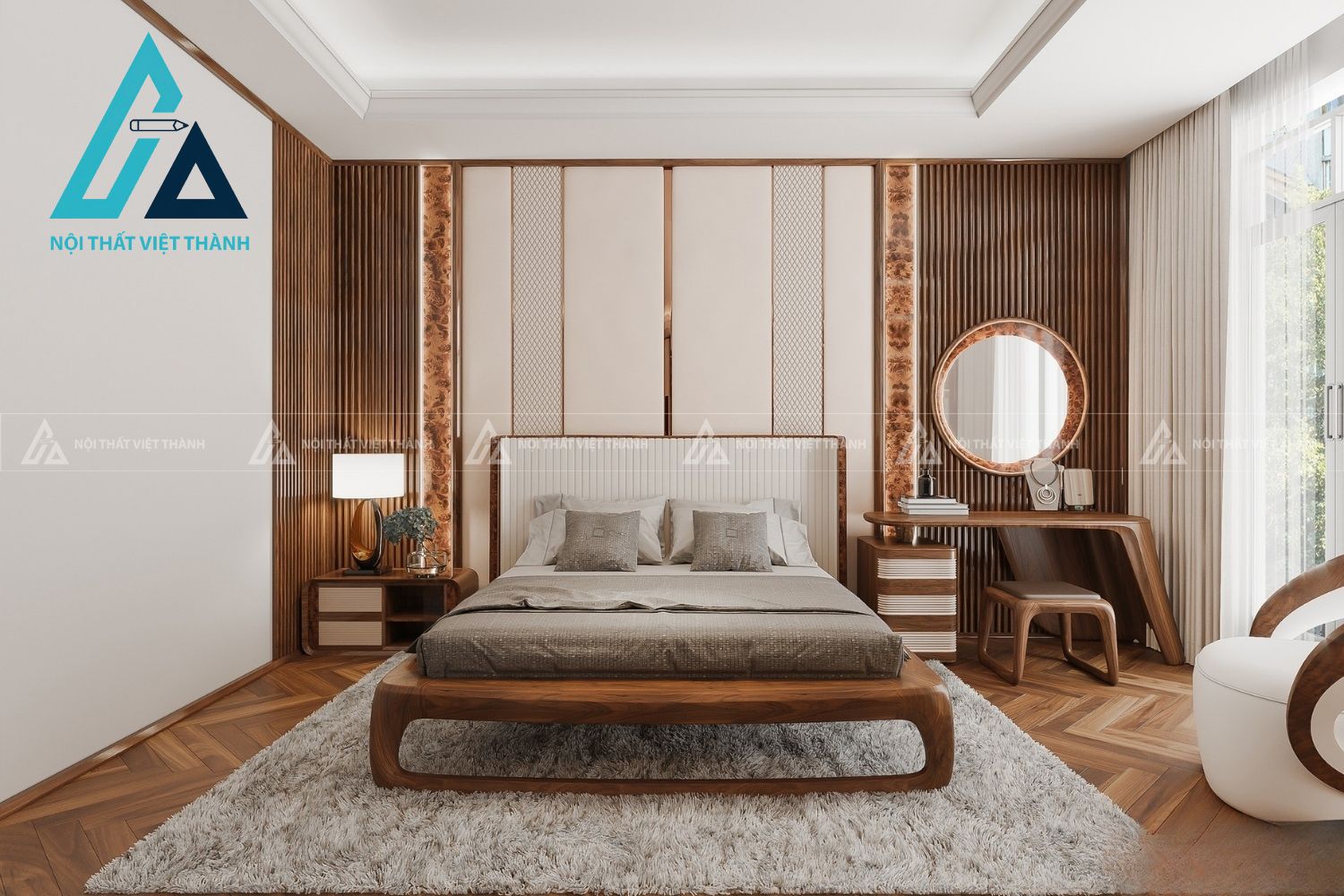 Bộ Phòng Ngủ Gỗ Tự Nhiên Phong Cách Tối Giản Thanh Lịch 3