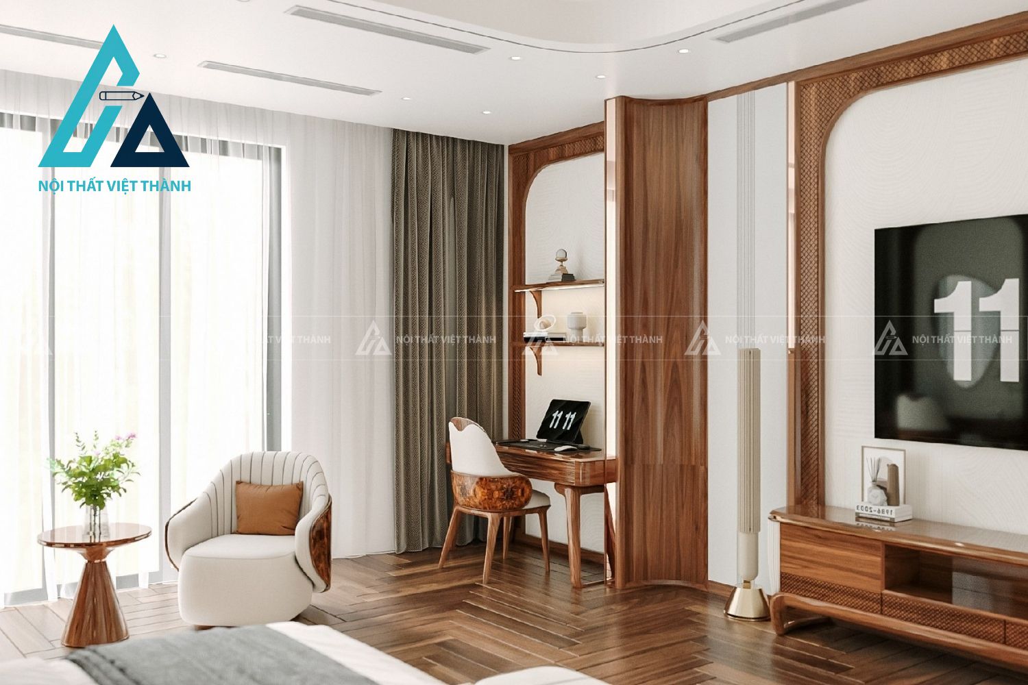 Combo Phòng Ngủ Gỗ Tự Nhiên Thiết Kế Đa Năng Tiện Dụng 4