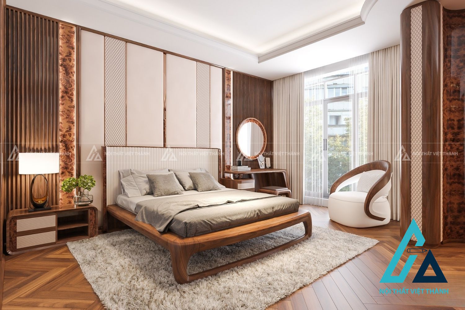 Bộ Phòng Ngủ Gỗ Tự Nhiên Phong Cách Tối Giản Thanh Lịch 6