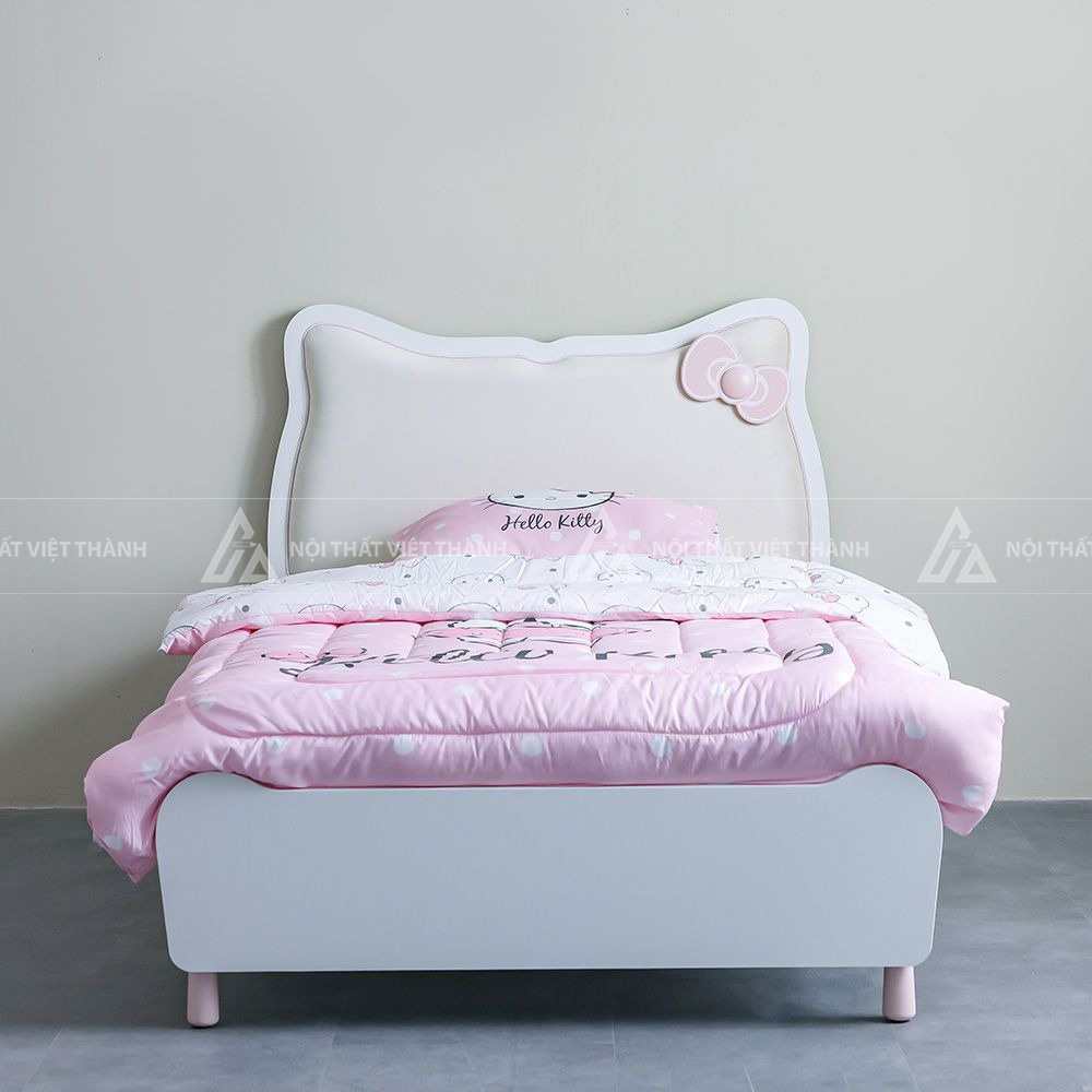 Combo Phòng Ngủ Gồm Giường Ngủ Tủ Quần Áo Bàn Học Và Bàn Trang Điểm Màu Hồng 2