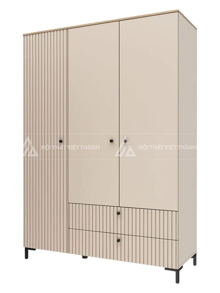 Combo Nội Thất Phòng Ngủ Hiện Đại Gồm Giường Đơn Tủ Quần Áo Cánh Phẳng Và Bàn Làm Việc 2