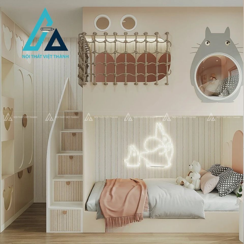 Thiết kế và thi công combo phòng ngủ trẻ em  theo yêu cầu