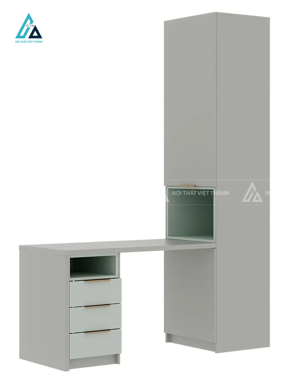 Combo Phòng Ngủ Trẻ Em Hiện Đại Thanh Lịch Tích Hợp Hệ Tủ Và Bàn Học Đa Năng 1